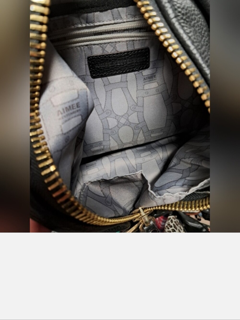 Aimee Kestenberg Tamitha Pebbled Leather Zip Up Back Pack - Picture 2 of 3